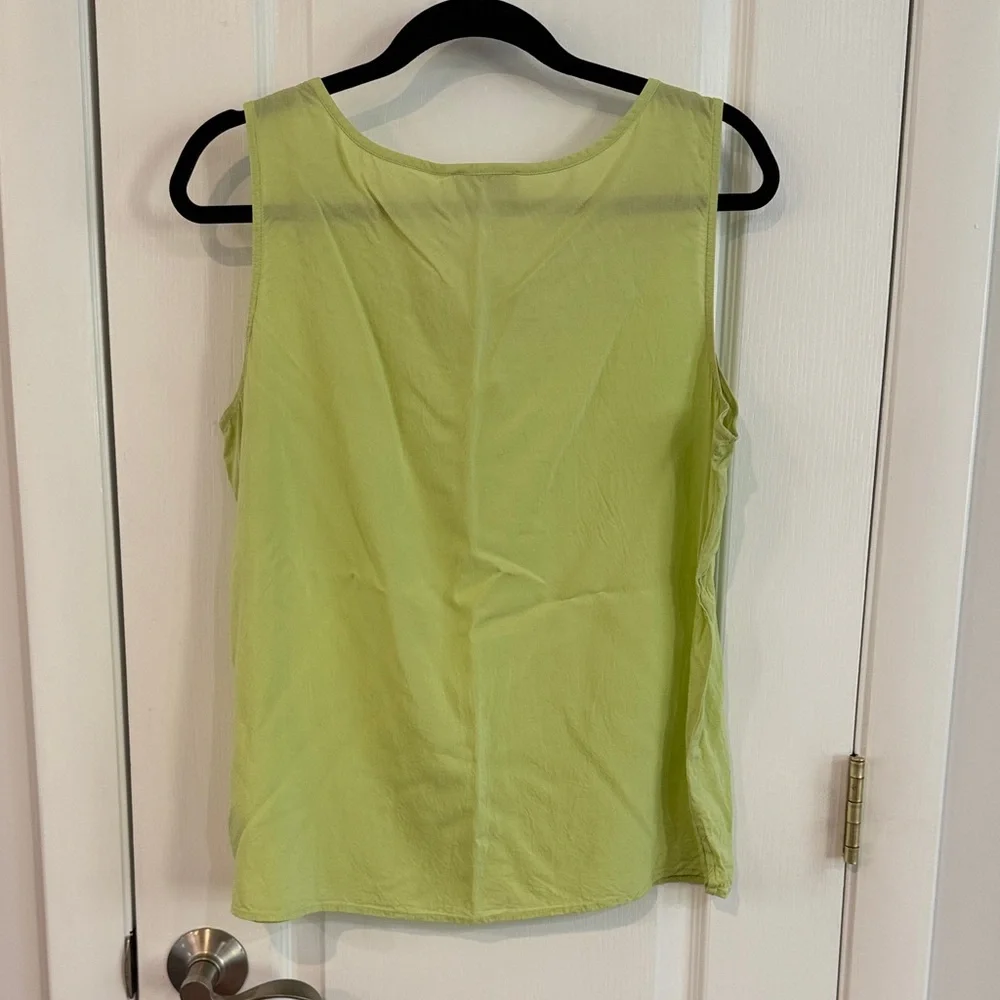 LOFT Lime Green Eyelet Tank Top - Picture 8 of 14